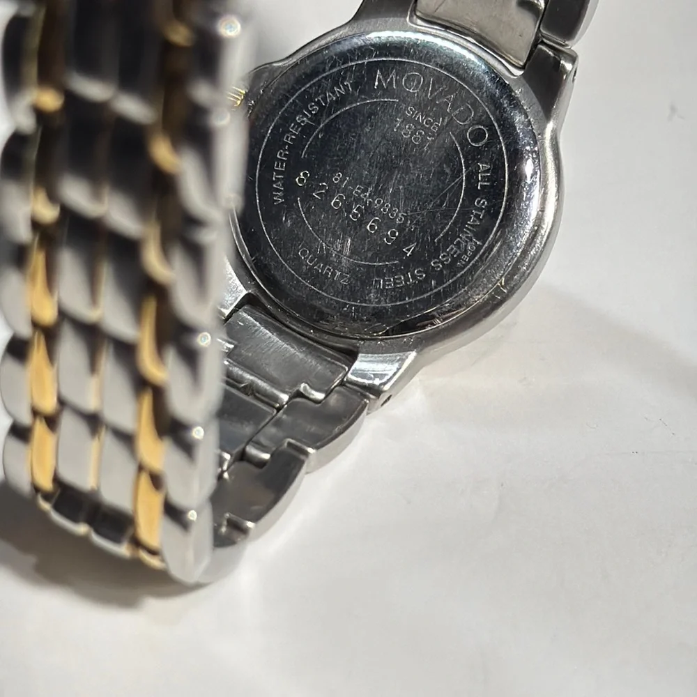 Movado Museum Ladies Two Tone Watch-Vintage - Picture 10 of 12